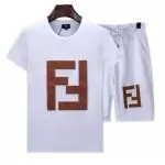 manches courtes de survetement fendi homme marque center ff cotton white